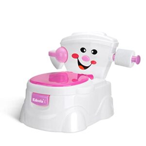 KIDOOLA Pink Potty Training Toilet Seat | Toilet Potty Seat with Splash Guard