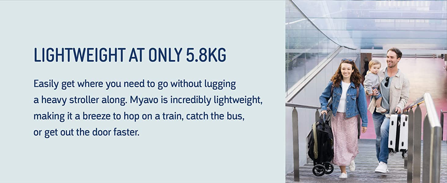 Myavo Stroller, Lightweight at only 5.8kg
