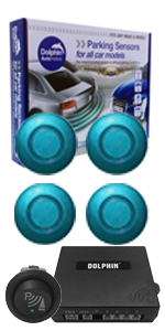DPS400F Front Audio Parking Sensor Kit Dolphin Automotive Electric Blue