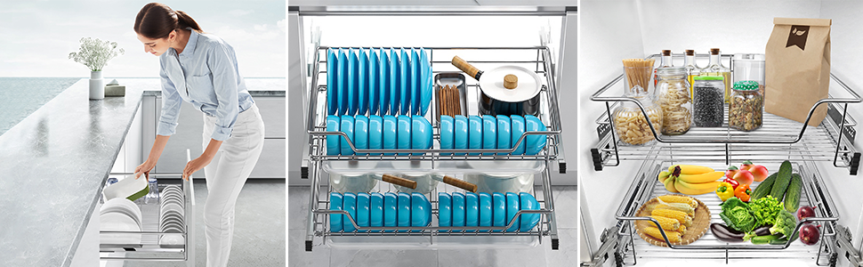 60 cm telescopic drawer.