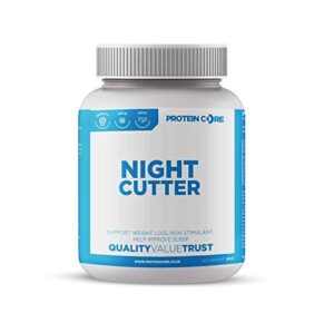 Night Cutter Fat Burner Tablets - Fast Weight Loss Tabs - Non-Stimulant - Lose Weight Management Quick Pills + Improve Tone for Men & Women UK Made - 2 Months Supply - Protein Core (120)