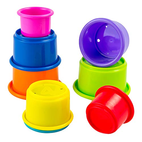 LAMAZE - Pile And Play Stacking Cups - Stacking And Nesting Toy Set - Stacking Cups for Babys - Colourful Toys of Babys