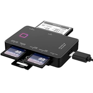 7 in1 USB 3.0 multi Card Reader |Super speed external SD Card Reader | Read 5 Cards Simultaneously | CF Memory Card Adapter for XD