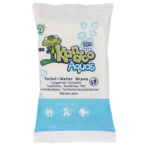 Kandoo Aquas Flushable Wipes | Travel Pack | 15 Wipes | Box Of 12