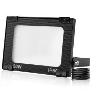 Cerbiut 50W Led Floodlight Outdoor Security Light IP66 Waterproof Daylight White Upgrade Flood Lights Led Spot Lights 3000k White Light for Garden
