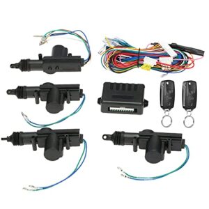 Shkalacar Universal Car Door Lock Keyless Entry System Remote Central Control Locking Kit with Trunk Release Butto
