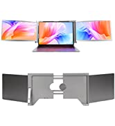 Yunseity 11.9 Inch Triple Portable Monitor, FHD IPS HDR Type C Laptop Screen Extender Dual Monito...