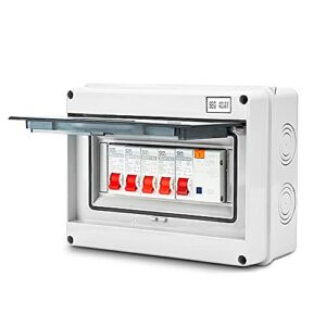 Consumer Unit 4 Way Garage Consumer Unit Weatherproof Consumer Unit 4 Way Consumer Unit Circuit Breaker Workshop Consumer Unit 63A 30mA RCD 4MCB 2 * 6A+20A+32A