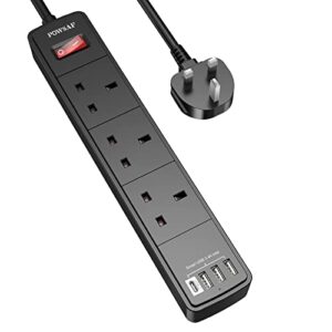 Extension Lead with 4 USB Slots (3.4A