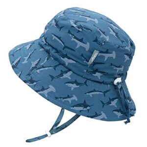 JAN & JUL Beach Toddler Boys Bucket Sun-Hats with Strap