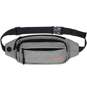 Bum Bag Fanny Pack for Men Women Ladies Waist Bag with Adjustable Belt & Headphone Hole Water-Resistant for Dog Walking Running Hiking Travel