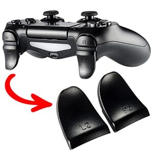 eXtremeRate Black L2 R2 Trigger Extenders Buttons for ps4 Controller JDM-030(2 Pairs)
