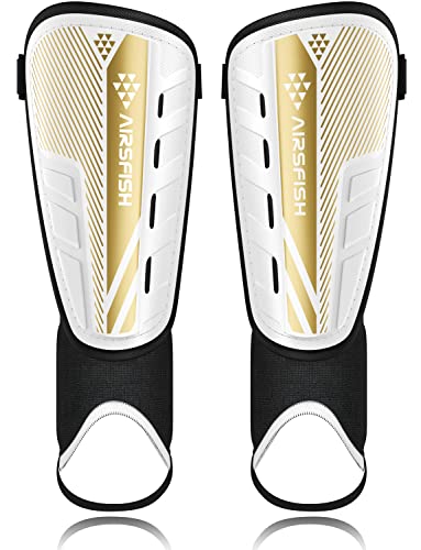 Shin Pads Boys CE Certified Airsfish Kids Shin Pads with Ankle Protection