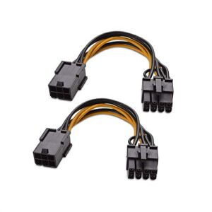 Cable Matters (2-Pack 6-Pin PCIe to 8-Pin PCIe Adapter Power Cable - 10cm