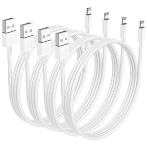Extra Long Iphone Charger Cable 3M Fast Apple USB To Lightning Lead 4Pack Phone Charging For IPhone 14 Pro/14 Pro Max/13/12/11/XR/XS/X/8/7/6/6s/Plus/SE/XR/IPad Air (3m 4pack)