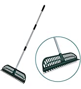 ORIENTOOLS Artificial Grass Brush, Turf Rake with Adjustable Steel Handle 125cm to 160 cm, PA Bru...