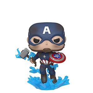 Funko POP! Marvel: Captain America With Broken Shield & Mjolnir - Collectible Toy - Avengers Endgame - Collectable Vinyl Figure For Display - Gift Idea - Official Merchandise - Toys For Kids & Adults
