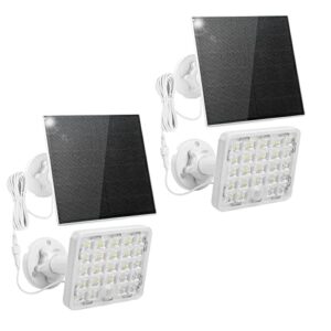 Richarm Solar Motion Sensor Lights 60 LED 1000 Lumen Solar Security Light Outdoor IP66 Waterproof 4 Lighting Modes Solar Motion Lights for Shed Barn Garage (White5WPANEL