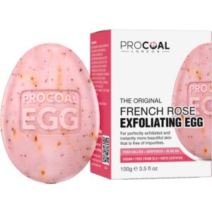 French Rose Exfoliating Natural Soap 100g by Procoal - Vegan Soap Bar For Soft