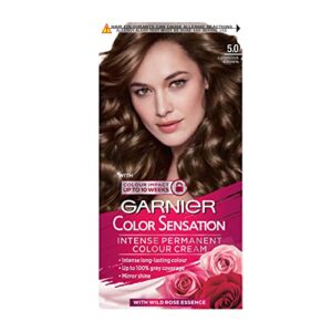 Garnier Color Sensation Brown Hair Dye Permanent 5.0 Luminous Brow