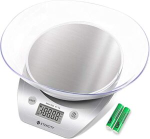 Etekcity Digital Kitchen Scales Electronic Scales with Removable Bowl