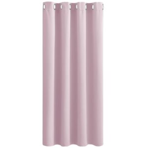 PONY DANCE Pink Eyelet Curtain - Short Window Thermal Room Darkening Curtain Baby Girls' Room Decor Panel for Privacy & Noise Reduce