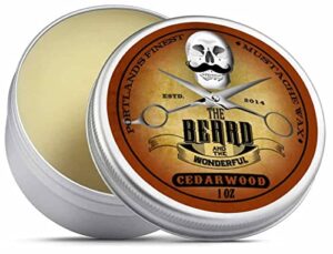 Moustache Wax and Beard Wax - Promotes Facial Hair & Beard Growth with Moisture Resistant Feature | Mustache & Beard Wax for Mens Skin & Hair Care | Made with Natural Ingredients | Cedarwood - 30ml
