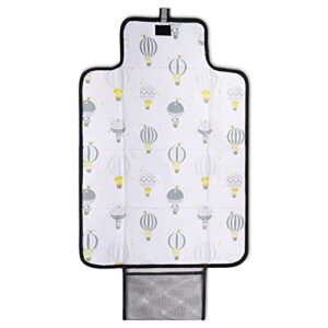 Polar Gear Baby Portable Baby Changing Mat – Wipe Clean Compact for Newborns & Toddlers – Travel Nappy Changing Bag with Pocket – Soft