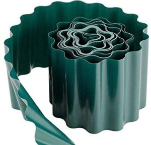 Garden Mile Green 15CM x 9M Garden Lawn Edging Border Plastic Edger Roll For Lawns Borders Flower Beds Stones Protect Grass Soil Plant Beds DIY Outdoors Landscaping Plastic Border Edging Rol