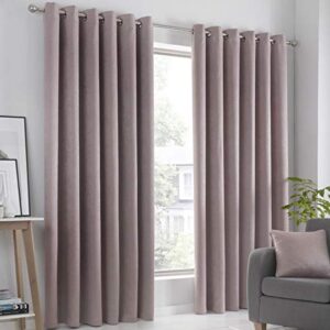 Fusion Strata Woven Eyelet Lined Curtains