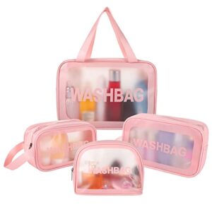 4 Pcs Clear Toiletry Bag