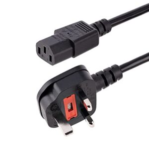 StarTech.com 10ft (3m) UK Computer Power Cable