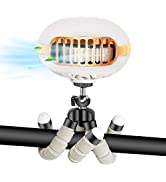 HPYLIF·H Stroller Fan, 3 Speed Clip on Fan for Baby Stroller, Flexible Tripod 360° Rotatable Port...