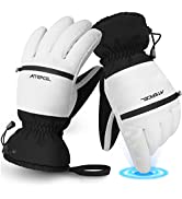 Atercel Ski Gloves -30°F Waterproof Thermal Gloves, Warm Touch Screen Winter Gloves for Men Women