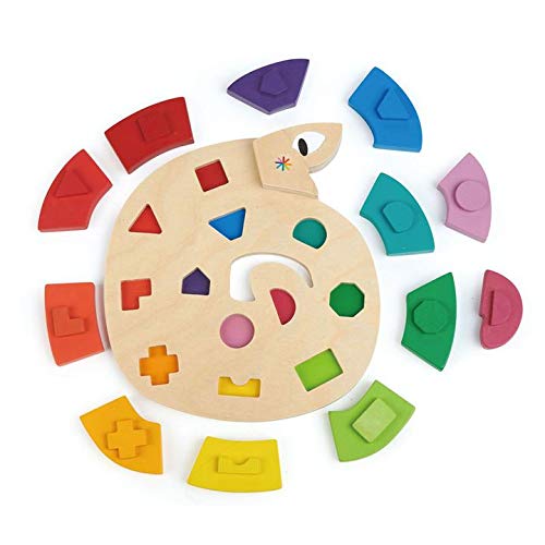 Tender Leaf Toys Colour Me Happy - Wooden Shape Sorting Snake