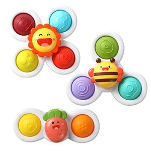 DYZI Suction Cup Spinner Toys - Sensory Bath Toys for Toddlers 1-3 - Stress Relief and Anxiety Suction Cup Spinne