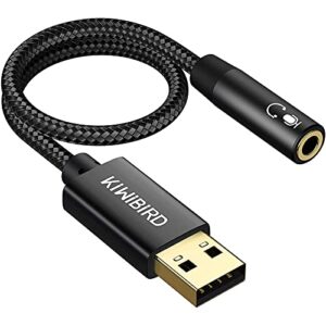 KiwiBird USB to 3.5mm Jack Audio Adapter