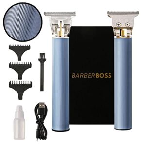 BarberBoss Beard Trimmer and Stubble Trimmer Hair Clipper for Men - Cordless Electric Clippers with T-Blade Trimmer