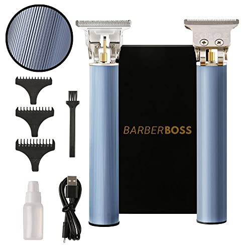 BarberBoss Beard Trimmer and Stubble Trimmer Hair Clipper for Men - Cordless Electric Clippers with T-Blade Trimmer