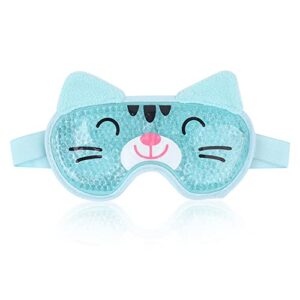 NEWGO Gel Eye Mask Reusable Hot Cold Therapy Cooling Eye Mask with Plush Backing
