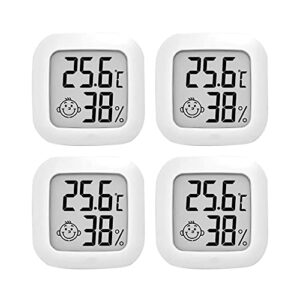4 PCS LCD Digital Hygrometer Thermometer
