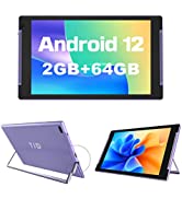 TJD 7.5 Inch Android Tablet, Android 10, 2GB RAM 64GB ROM, 2MP+5MP Dual Camera, Quad-Core Process...