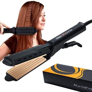 Hair Crimpers for Fluffy Hairstyle Crimpers Hair with Anti Static Ceramic Hair Crimper Adjustable Temperature