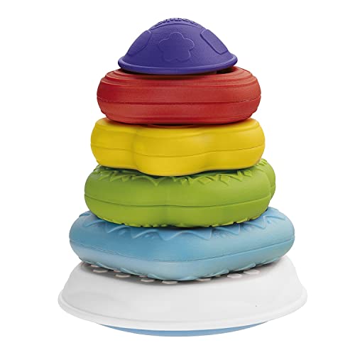 Chicco 2-in-1 Stacking Ring Tower Toy | Motor Skills Development Kids Toy