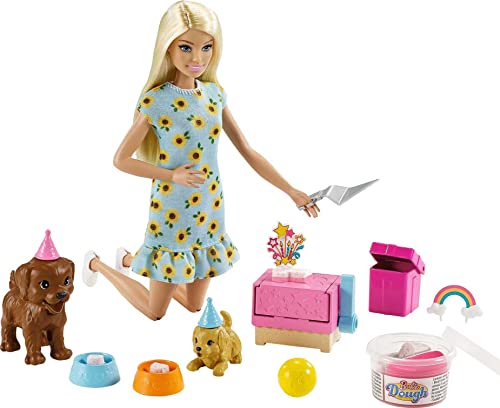 Barbie Doll and Puppy Party Playset with 2 Pet Puppies