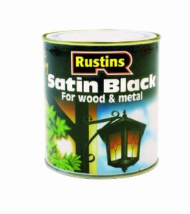 RUSTINS Satin Black Paint 500ml