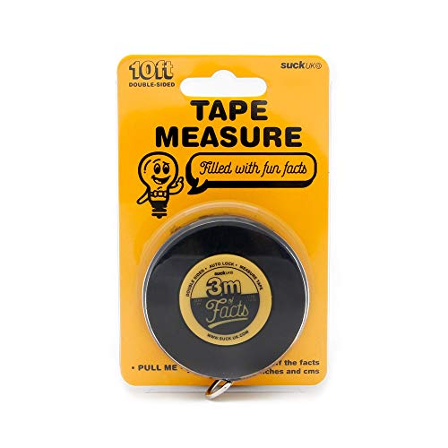 Suck UK | Fact Filled Tape Measure | 3m Double Sided Tape | Novelty Gifts For Boys & Girls | Measuring Tape For Home Improvement or Sewing | Encyclopedia For Children In An Educational Measuring Tape
