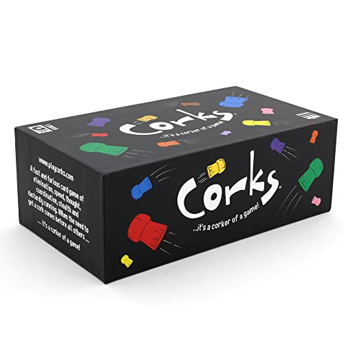 Ginger Fox Corks Family Card Game For Big Groups Of All Ages - Fast & Furious Party Game Of Elimination - Top Game To Play At Games Night For Up To 14 Players. Best Game To Play With Adults And Kids.