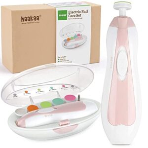 haakaa Baby Nail Trimmer Electric Safe Baby Nail Clippers Baby Nail File Kit Manicure Set