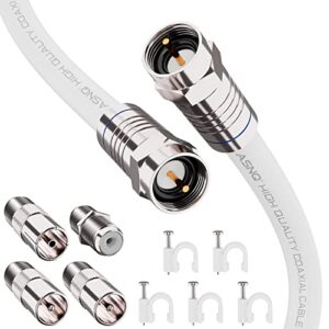 ASNQ RG6 Coaxial Cable Connectors Set 75 OHM - High-Speed Premium Coax Cable 1m - For Internet